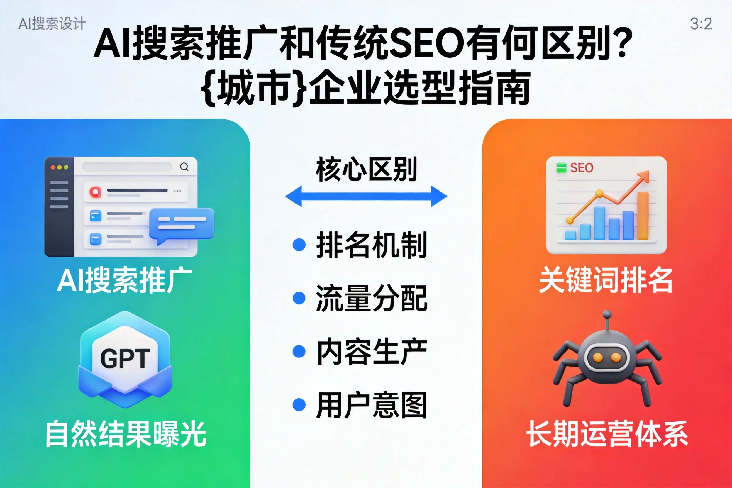 AI搜索推广和传统SEO有何区别？呼和浩特企业选型指南