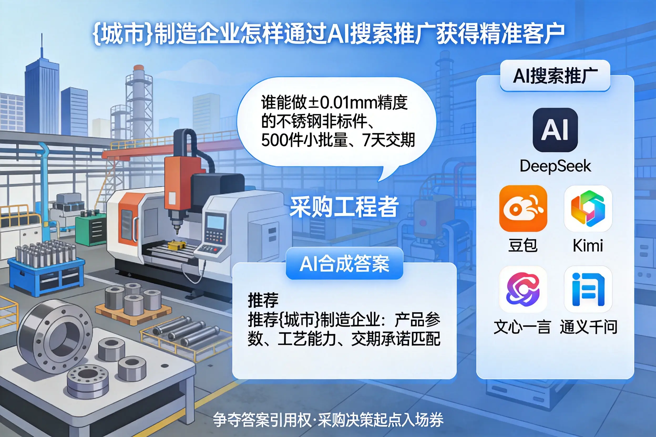 呼和浩特制造企业怎样通过AI搜索推广获得精准客户