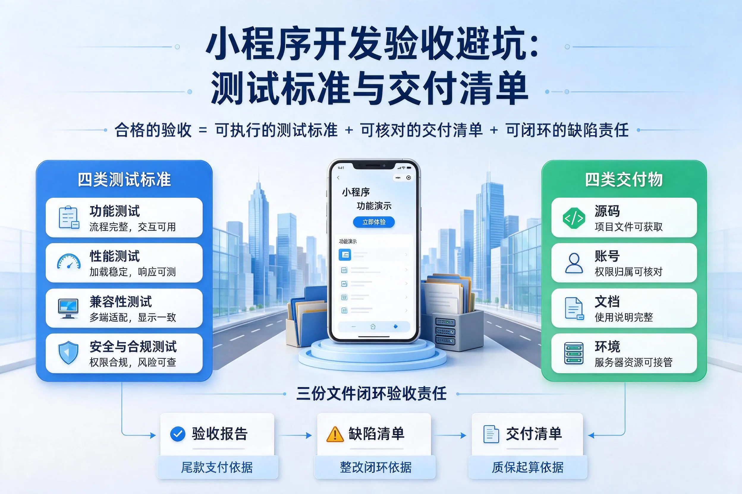 呼和浩特小程序开发验收避坑:测试标准与交付清单