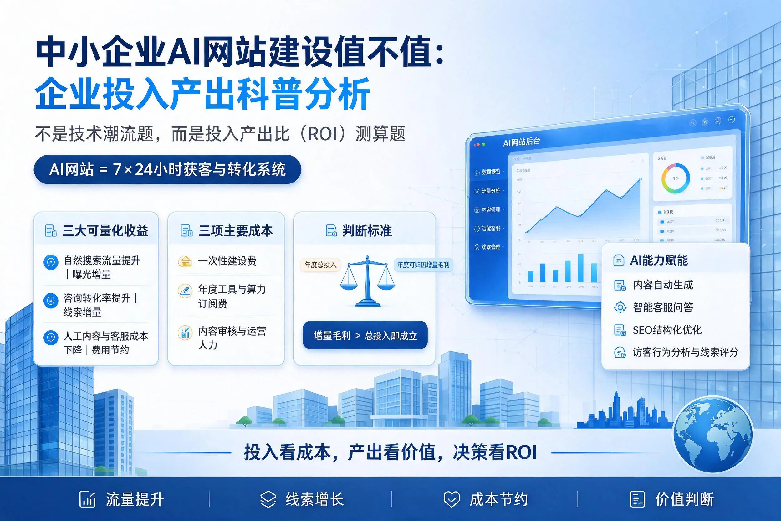 中小企业AI网站建设值不值：呼和浩特企业投入产出科普分析