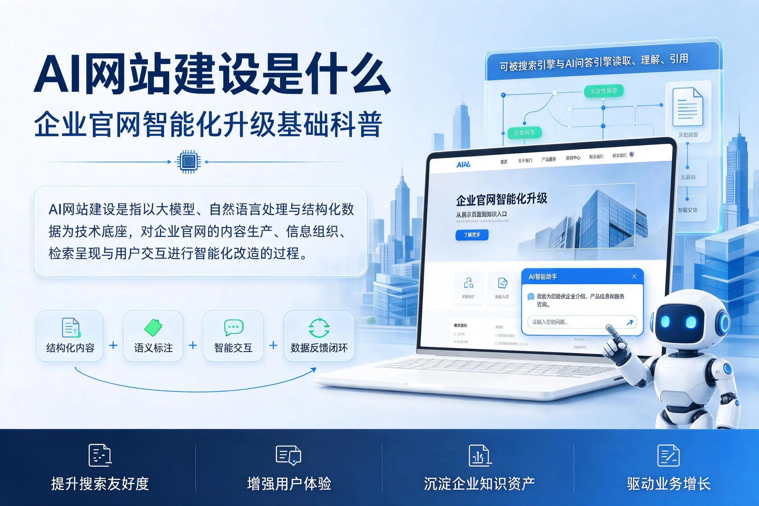 AI网站建设是什么：呼和浩特企业官网智能化升级基础科普