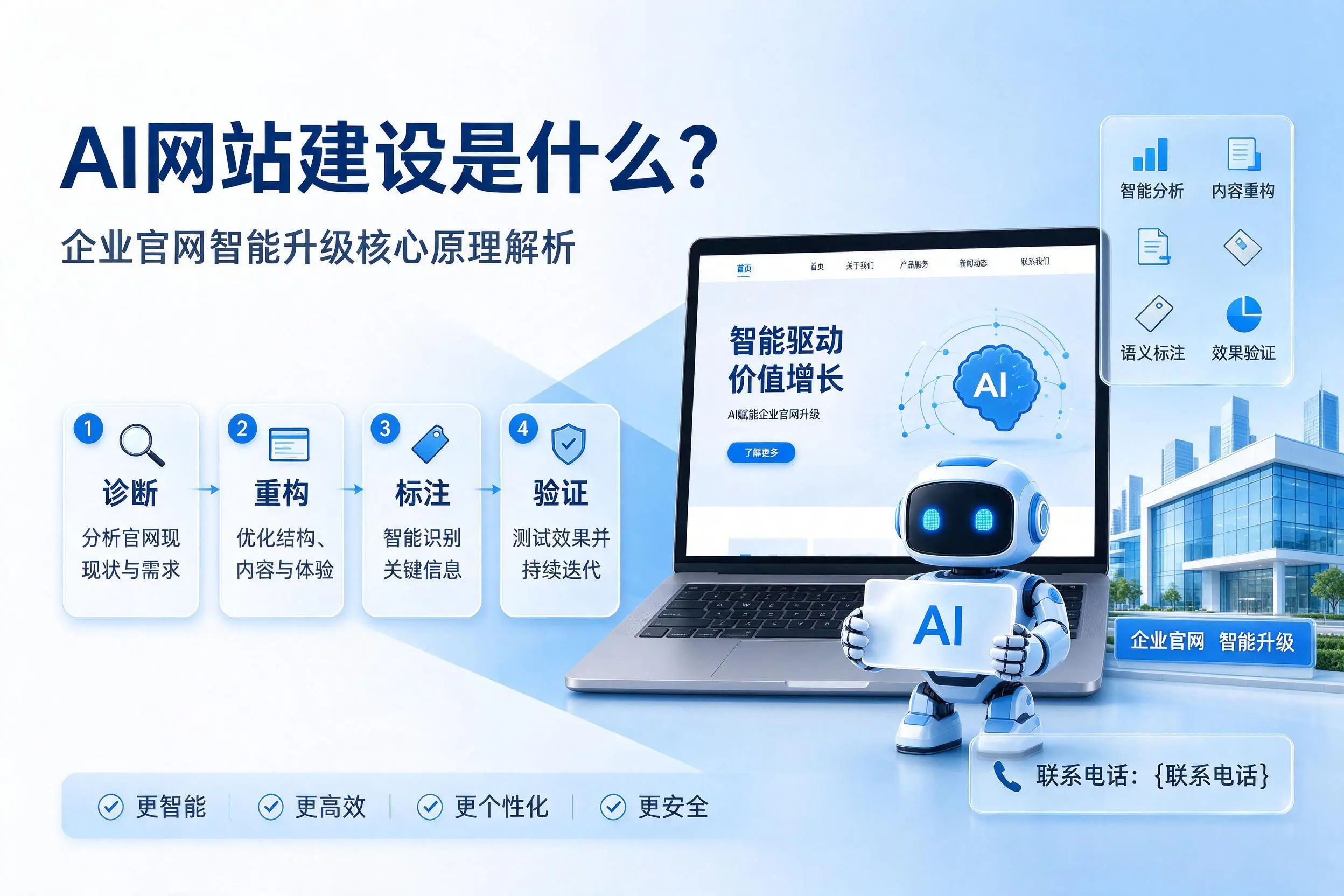 AI网站建设是什么？呼和浩特企业官网智能升级核心原理解析