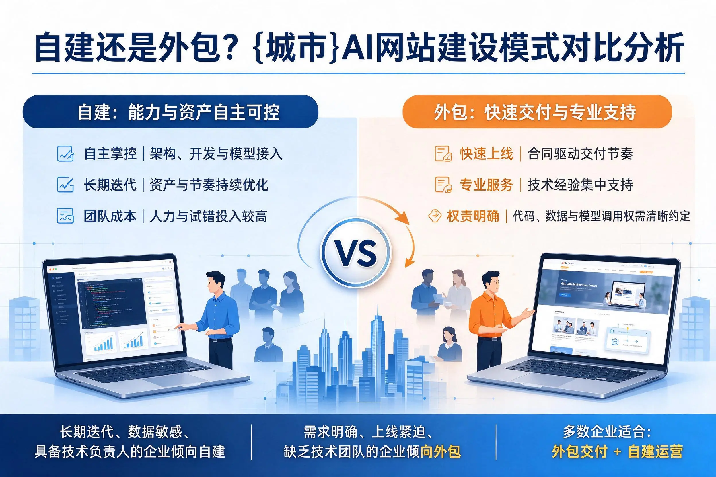 自建还是外包？呼和浩特AI网站建设模式对比分析