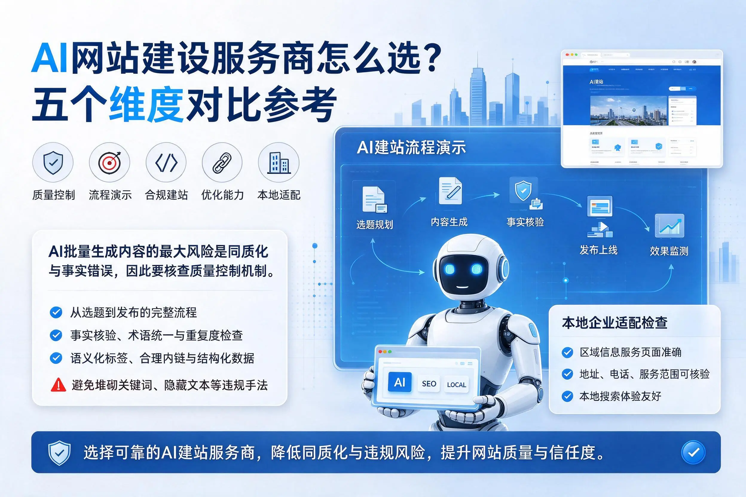 呼和浩特AI网站建设服务商怎么选？五个维度对比参考