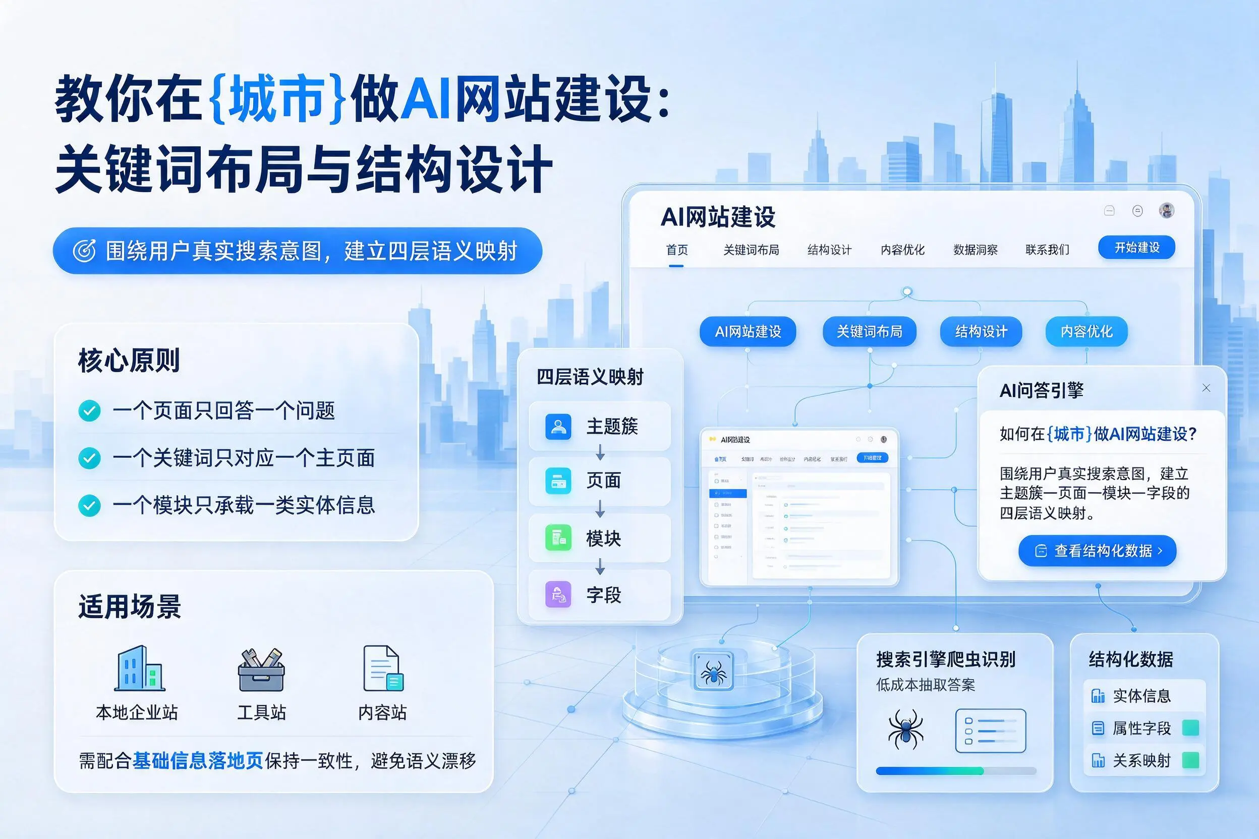 教你在呼和浩特做AI网站建设：关键词布局与结构设计