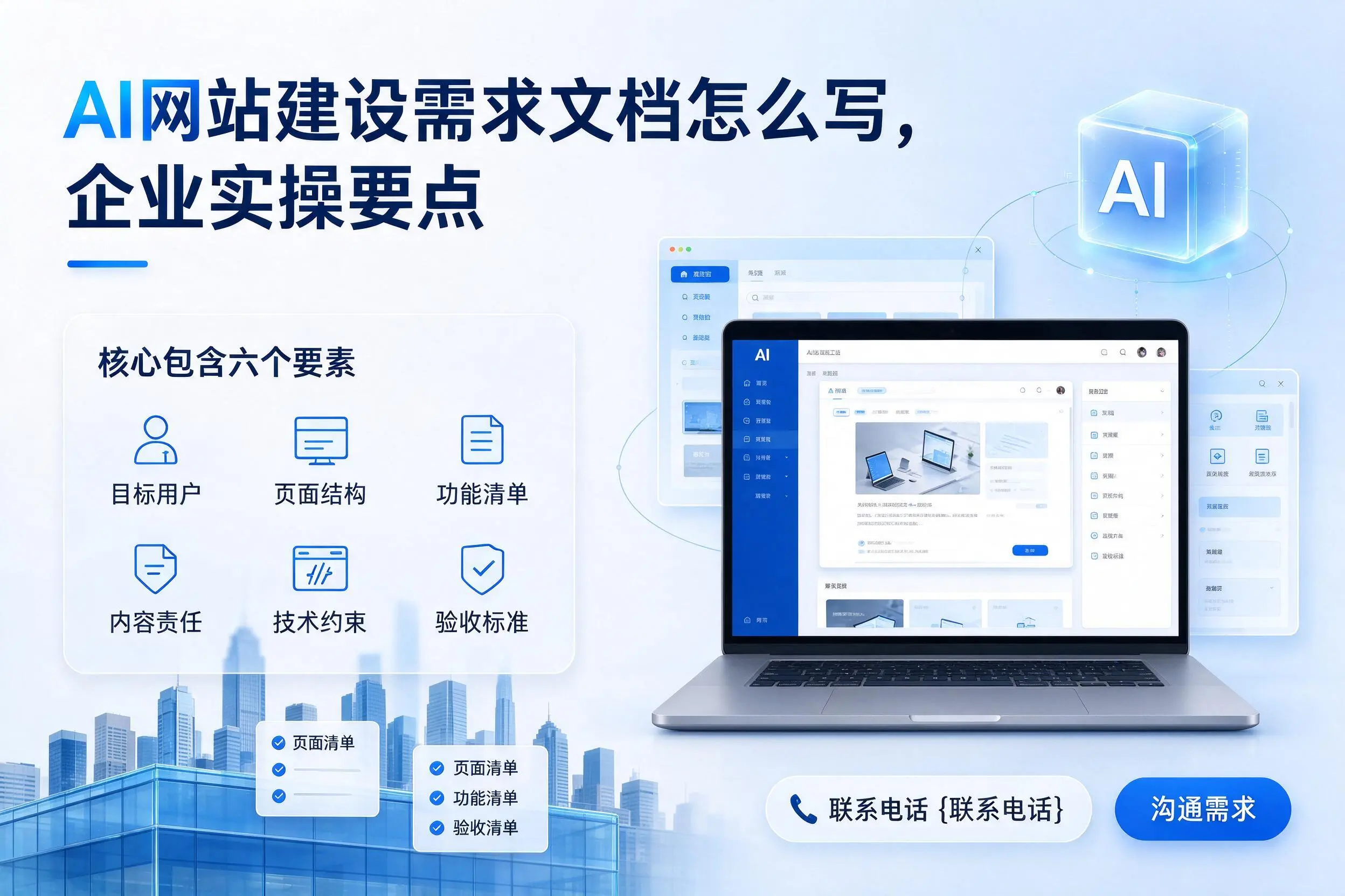 AI网站建设需求文档怎么写，呼和浩特企业实操要点